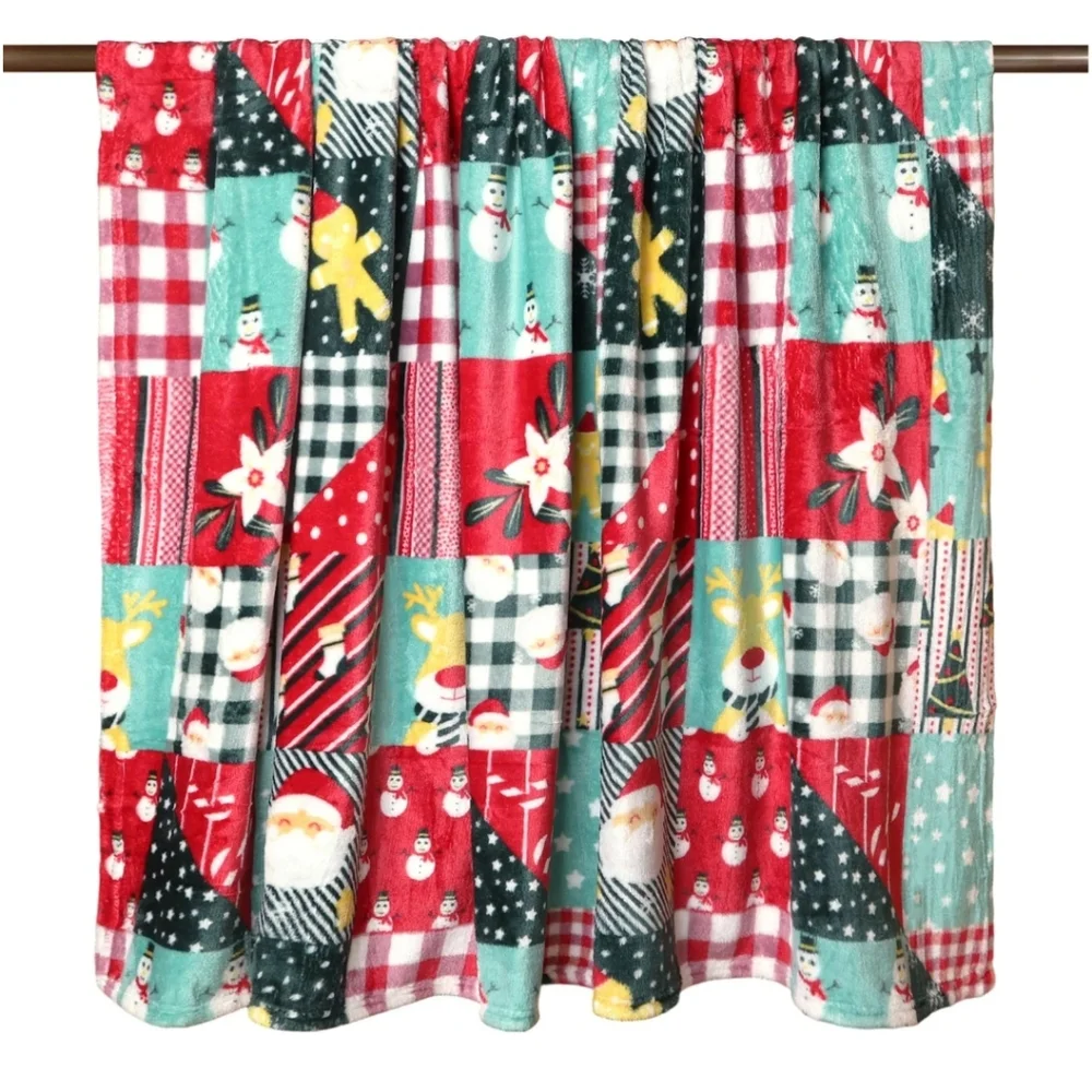Cozy Blanket Printed Blanket Throw Christmas Plaid
